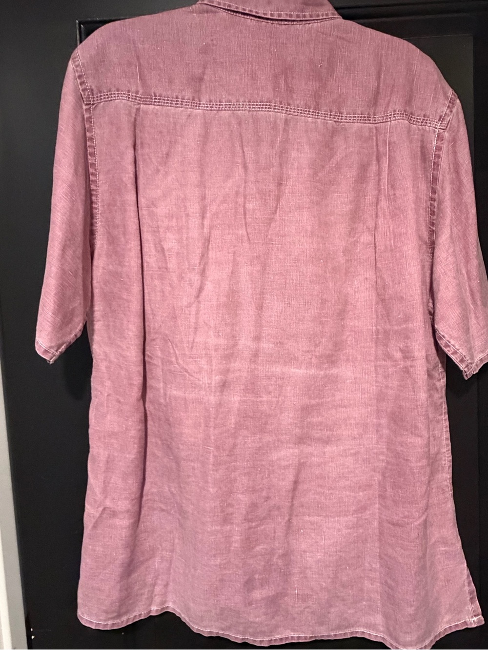 Tommy Bahama Short-Sleeve Button-Down Shirt in Dusty Pink - Picture 9 of 9
